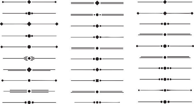 ১. Decorative text dividers and ornamental page separators set. ২. Elegant line borders and vintage decorative elements for design. ৩. Collection of minimalist book dividers and calligraphic ornaments