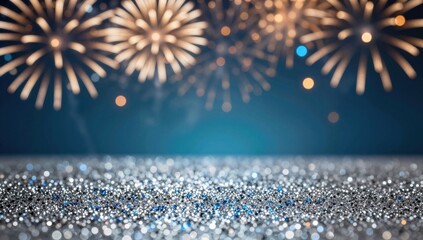 fireworks in the night sky