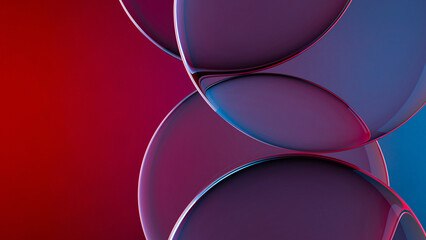 Abstract beautiful reflection and refraction glass. 3d rendering illustration not AI