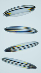 Abstract beautiful reflection and refraction glass. 3d rendering illustration not AI