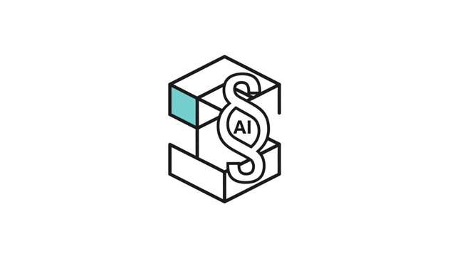 AI artificial intelligence symbol logo.