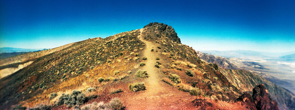 Panoramic view of trail up to Dantes View, Death Valley, California, United States