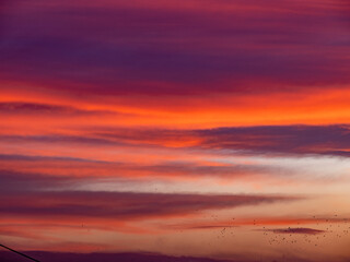 Fototapeta premium Bunter Abendhimmel nach Sonnenuntergang