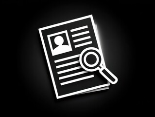resume icon isolated on a transparent background ar 43