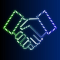 Neon Handshake Agreement
