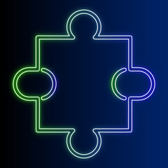 Bright Puzzle Piece Concept