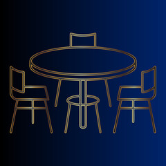 Simple Table and Chairs Set