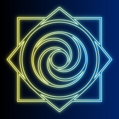 Bright Neon Spiral Design