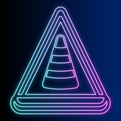 Bright Neon Triangle Design