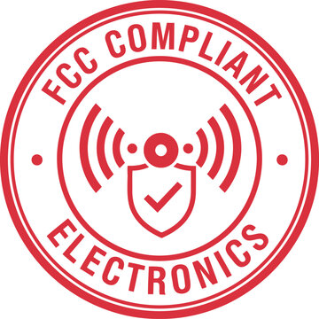 FCC Compliant Electronics Certification Badge Icon for Wireless Device Approval and Regulatory Compliance