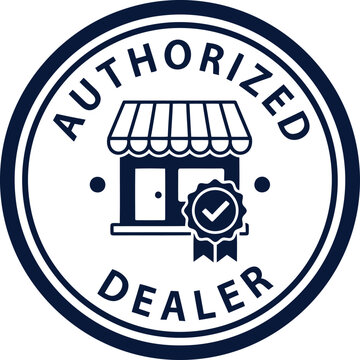 Authorized Dealer Badge Icon &ndash; Certified Retail Store Seal, Official Vendor Approval Stamp Vector