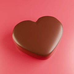 3Dのシンプルハートチョコレート⭐︎