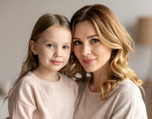 Mother and Daughter, Similarly Dressed, Admiring the Way they Look Together in a Mirror 7