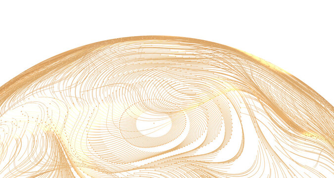 Intricate abstract pattern of tan lines forming spiraling shapes on a white background. Perfect for modern design concep