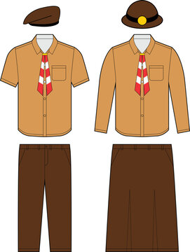 Indonesian Scout uniforms for boys and girls