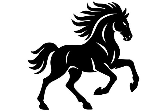 horse silhouette vector,
Horse Silhouette Vector Illustration &ndash; Running Pose