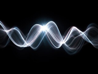 waveform light overlay isolated on a transparent background ar 43