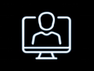 video meeting icon isolated on a transparent background ar 43