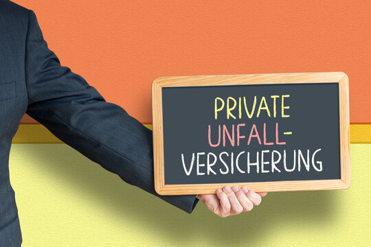 Angebot, Private Unfallversicherung, Kreidetafel