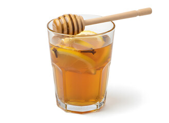 Hei&szlig;e Zitrone im Glas mit Honig