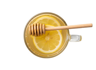 Hei&szlig;e Zitrone im Glas mit Honig