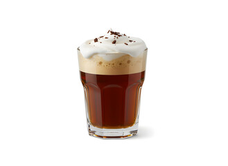 Irish Coffee im Glas mit Sahnehaube