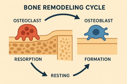 Bone remodeling cycle explained understanding osteoblasts and osteoclasts in human anatomy