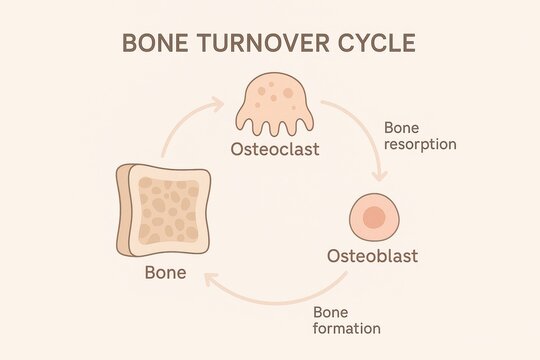 Bone turnover cycle explained understanding osteoblasts and osteoclasts in human anatomy