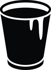 Paint Cup silhouette vector art Illustration