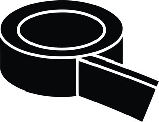 Painter&rsquo;s Tape silhouette vector art Illustration