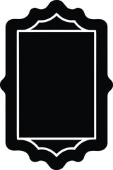 Picture Frame silhouette vector art Illustration