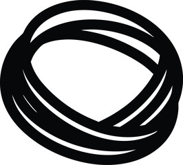 Rubber Bands silhouette vector art Illustration