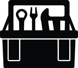 Tool Organizer silhouette vector art Illustration