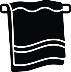 Towel silhouette vector art Illustration