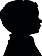 a boy head silhouette vector