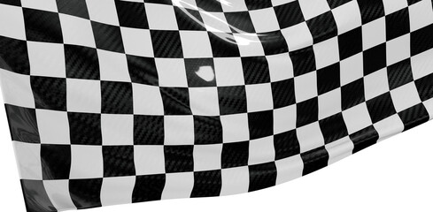 Obraz premium High-quality image of a waving checkerboard flag. Perfect for motorsports, racing, victory, or success themes. Ideal for