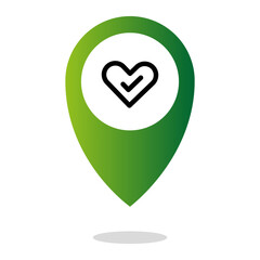 Heart 15 love. Sophisticated romantic illustration. Extraordinary emerald Vector. Professional monochromatic backgrounds.