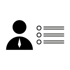 Task list icon. Project management symbol. Vector checklist paper. Plan organization emblem.