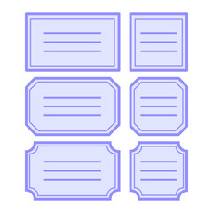 Professional decorative frames. Symmetrical outlines Vector. Elegant stationery collection. Rectangular template elements.