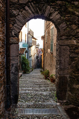 View of the village of Santa Maria Rezzonico on Lake Como