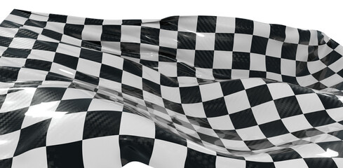 Dynamic image of a checkered flag waving. Symbol of speed, competition, and victory. Perfect for racing, sports, and suc