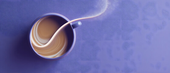 Artistic coffee cup minimalist flat lay lifestyle