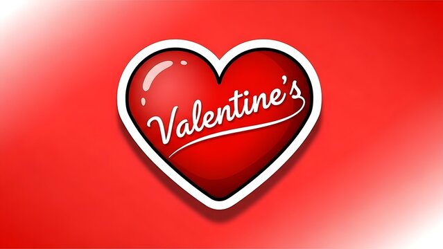 Vibrant red backdrop featuring a prominent circular frame and an abundance of small hearts, symbolizing deep affection