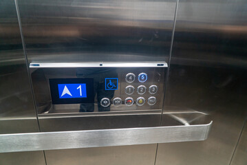 Elevator Control Panel with Numeric Buttons