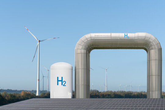 Heat concept for municipal heat supply using green hydrogen
