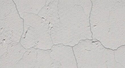 Fototapeta premium Minimalist cracked plaster wall background in neutral tones showcasing rustic imperfections and subtle shadow details