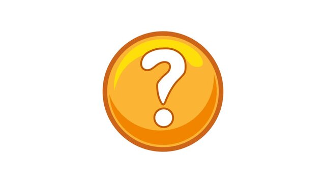Question mark icon bundle, spinning red, black, green, and yellow search and inquiry animations with different styles, conceptual graphics for faq and support
