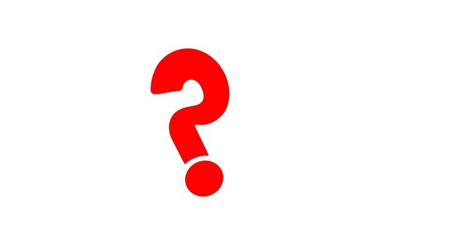 Red question mark icons with multiple styles, spinning search and inquiry animations, conceptual graphics for faq and support, isolated high-quality renders