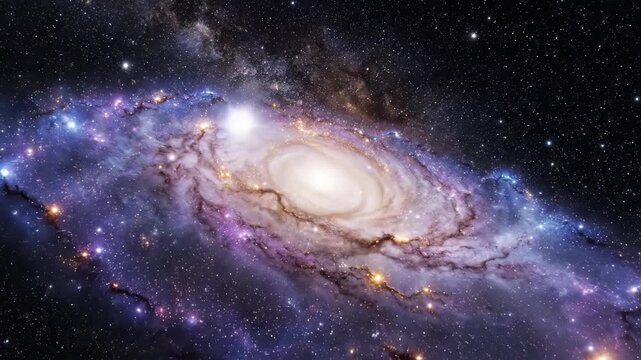 Galaxy rotation captured in stunning ultrahd space exploration sequence
