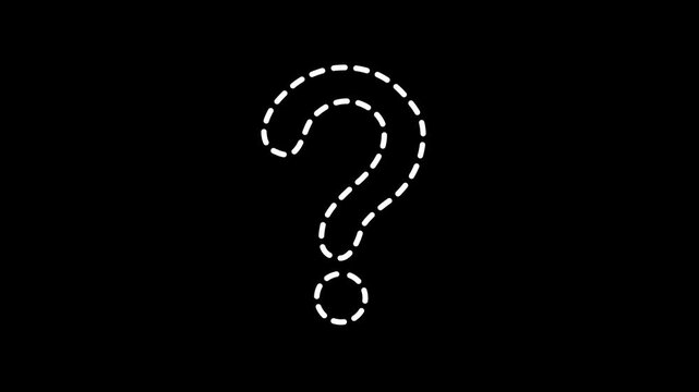 question mark on black, Minimalist red brush arrow curving upward right, motion graphics for video, directing viewer attention, organic fluid movement, marketing visual icon.